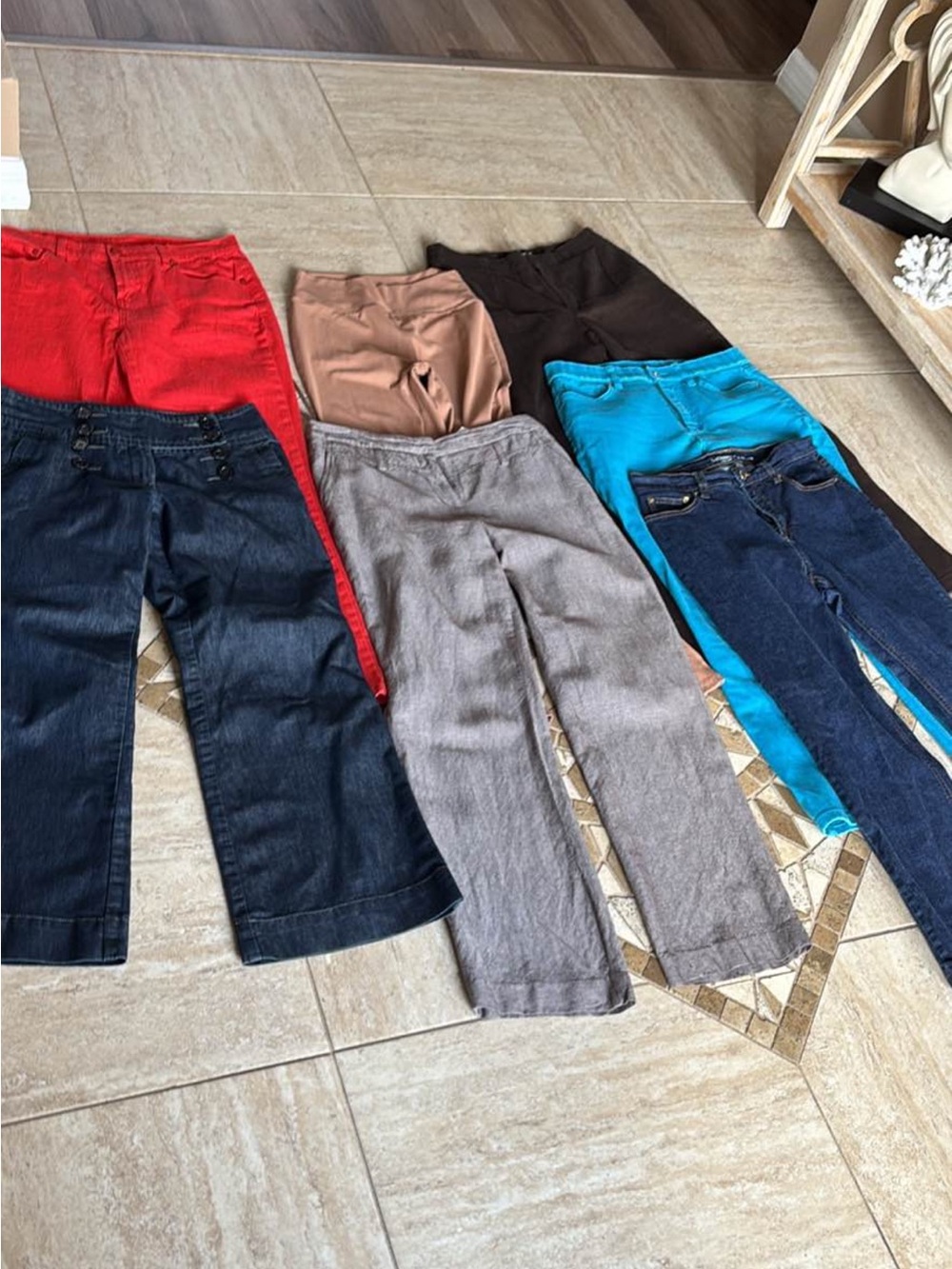 Assorted Women's Pull-On Pants & Jeans - Multi Color Set